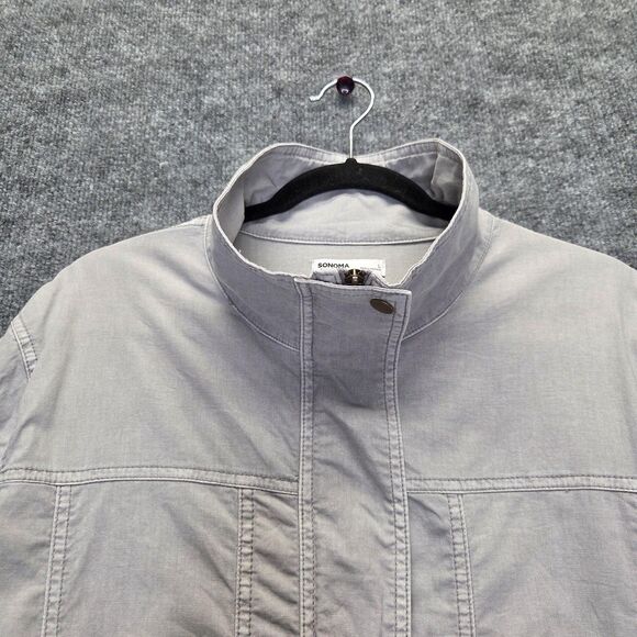 Sonoma Bomber Jacket Mens Large Full Zip Stand Collar Retro 80s 90s Costume - Picture 3 of 9